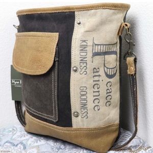 🆕Myra Bag Upcycled Crossbody Bag Canvas Purse